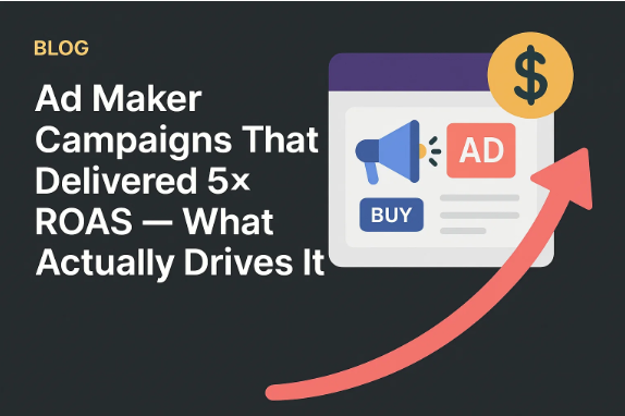 Ad Maker Campaigns That Delivered 5× ROAS — What Actually Drives It.