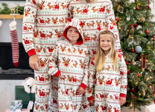 Christmas Pajamas Inspired by Santa, Elves, and Reindeer Fun