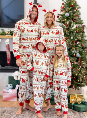 Christmas Pajamas Inspired by Santa, Elves, and Reindeer Fun