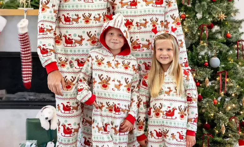 Christmas Pajamas Inspired by Santa, Elves, and Reindeer Fun